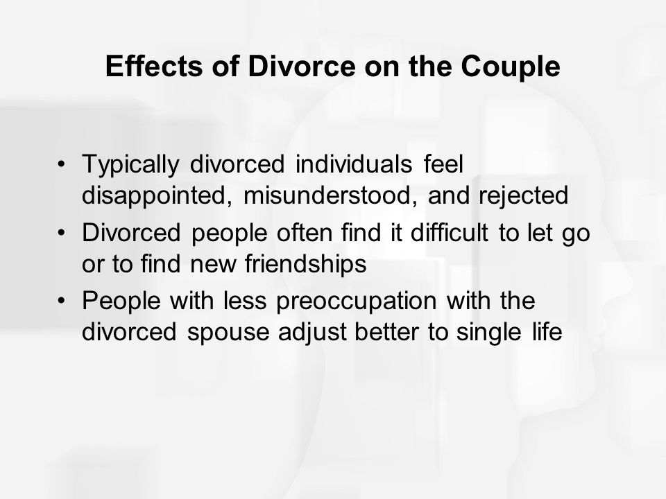 divorce Effects on adult of